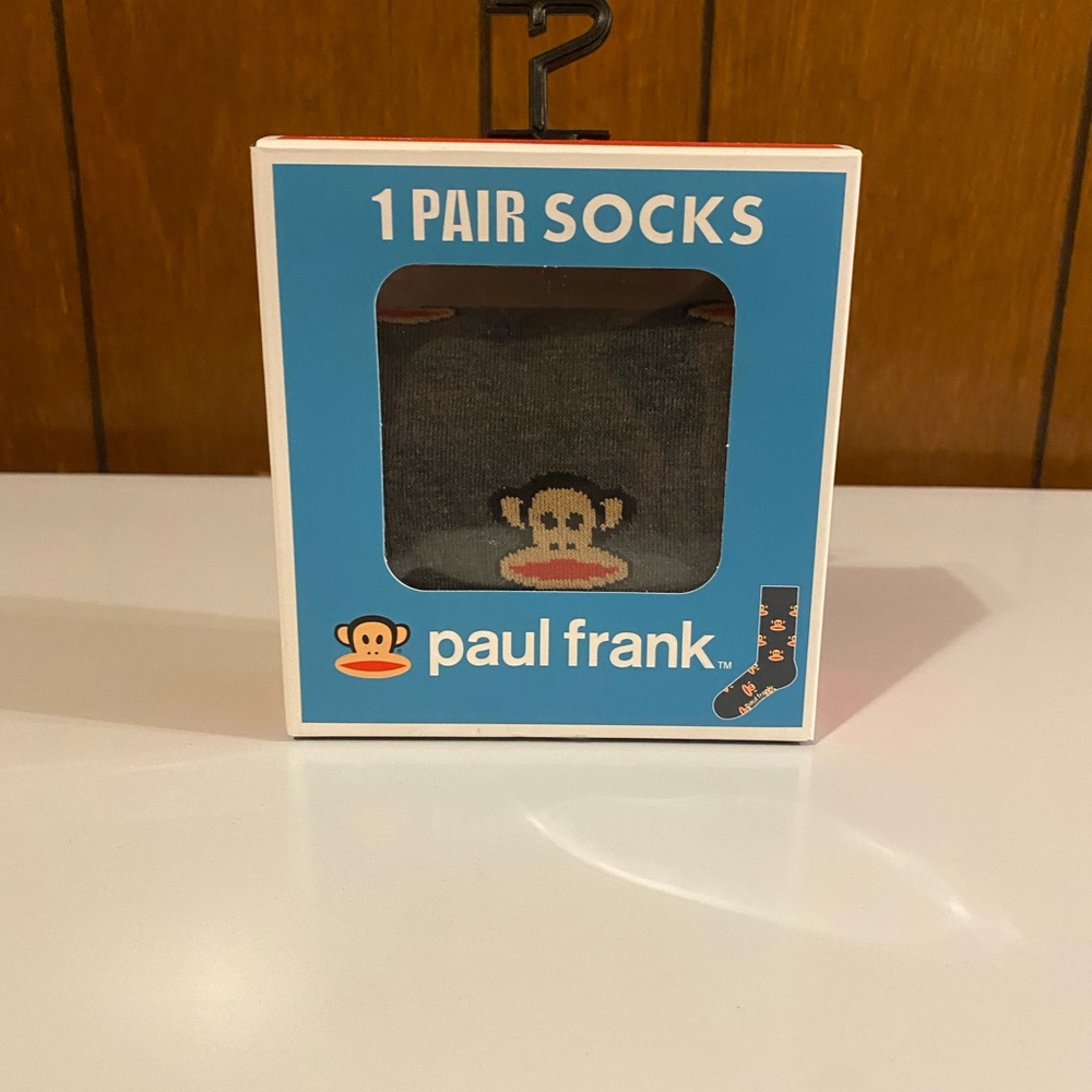 🔴Paul Frank Black Socks with Monkey Design
